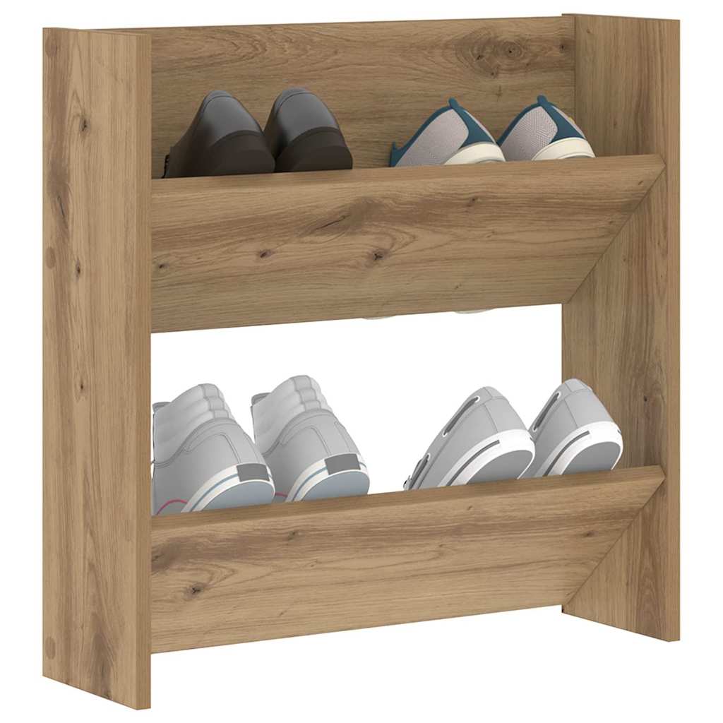 Shoe Cabinet 60 x 18 x 60 cm Engineered Wood Artisan Oak