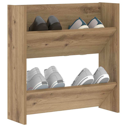 Shoe Cabinet 60 x 18 x 60 cm Engineered Wood Artisan Oak