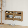 Wall Shoe Cabinet with Shelf 2 pcs Artisan oak Engineered wood