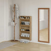 Wall Shoe Cabinet with Shelf 2 pcs Artisan oak Engineered wood