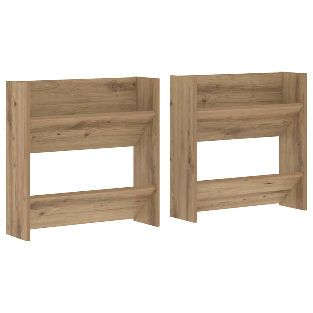 Shoe Cabinet 2 pcs 60 x 18 x 60 cm Engineered Wood Artisan Oak