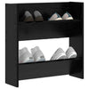 Wall Shoe Cabinet with Shelf Wall-mounted Other with Storage Black oak Engineered wood
