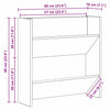 Wall Shoe Cabinet with Shelf Wall-mounted Other with Storage Black oak Engineered wood