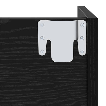 Shoe Cabinet 2 pcs Black Oak 60 x 18 x 60 cm Engineered Wood