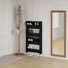 Wall Shoe Cabinet with Shelf Wall-mounted Other with Storage 2 pcs Black oak Engineered wood