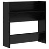 Wall Shoe Cabinet with Shelf Wall-mounted Other with Storage 2 pcs Black oak Engineered wood