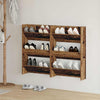 Wall Shoe Cabinet with Shelf Wall-mounted Other with Storage 2 pcs Old wood Engineered wood