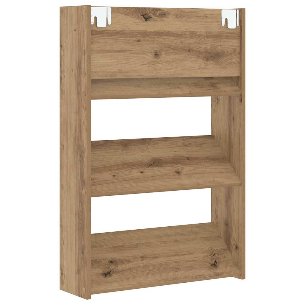 Shoe Cabinet 60 x 18 x 90 cm Engineered Wood Artisan Oak