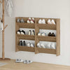 Wall Shoe Cabinet with Shelf 2 pcs Artisan oak Engineered wood