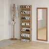 Wall Shoe Cabinet with Shelf 2 pcs Artisan oak Engineered wood