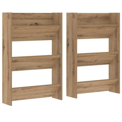 Shoe Cabinet 2 pcs 60 x 18 x 90 cm Engineered Wood Artisan Oak