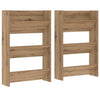 Wall Shoe Cabinet with Shelf 2 pcs Artisan oak Engineered wood