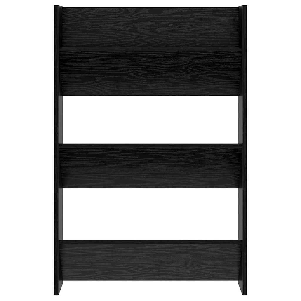 Shoe Cabinet Black Oak 60 x 18 x 90 cm Engineered Wood