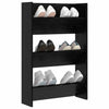 Wall Shoe Cabinet with Shelf Wall-mounted Other with Storage Black oak Engineered wood