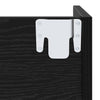 Wall Shoe Cabinet with Shelf Wall-mounted Other with Storage 2 pcs Black oak Engineered wood