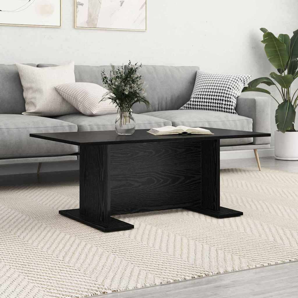 Coffee Table Black oak 103.5 x 60 x 40 cm Engineered wood
