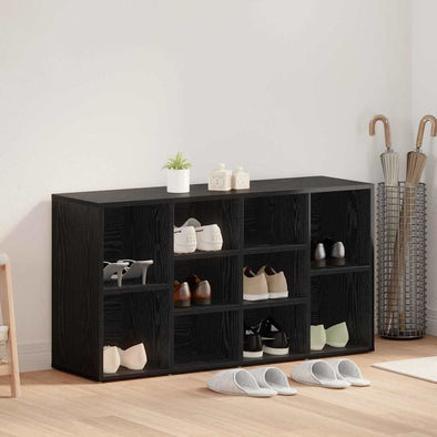 Shoe Bench with Shelf Other Black oak Engineered wood
