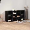 Shoe Bench with Shelf Other Black oak Engineered wood