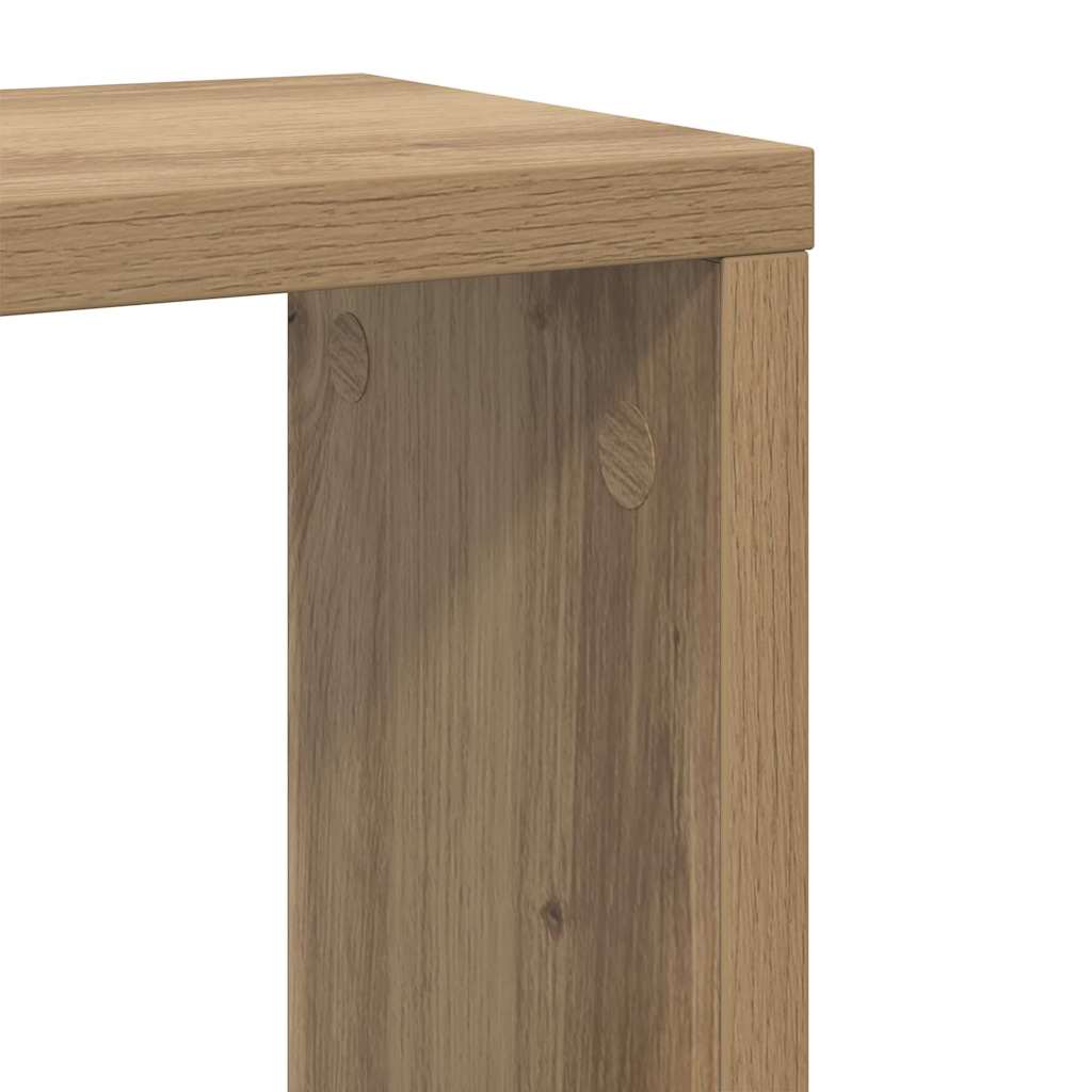 Wall Shelves Wall-Mounted 2 pcs Artisan Oak Engineered Wood