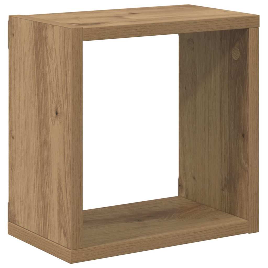 Wall Shelves Wall-Mounted 2 pcs Artisan Oak Engineered Wood