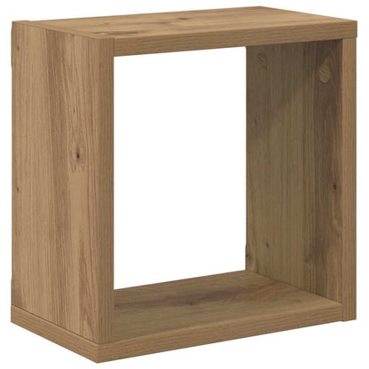 Wall Shelves Wall-Mounted 2 pcs Artisan Oak Engineered Wood