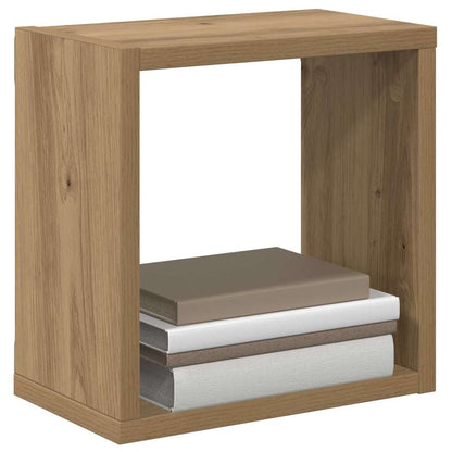 Wall Shelves Wall-Mounted 2 pcs Artisan Oak Engineered Wood
