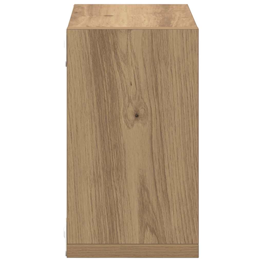 Wall Shelves Wall-Mounted 2 pcs Artisan Oak Engineered Wood