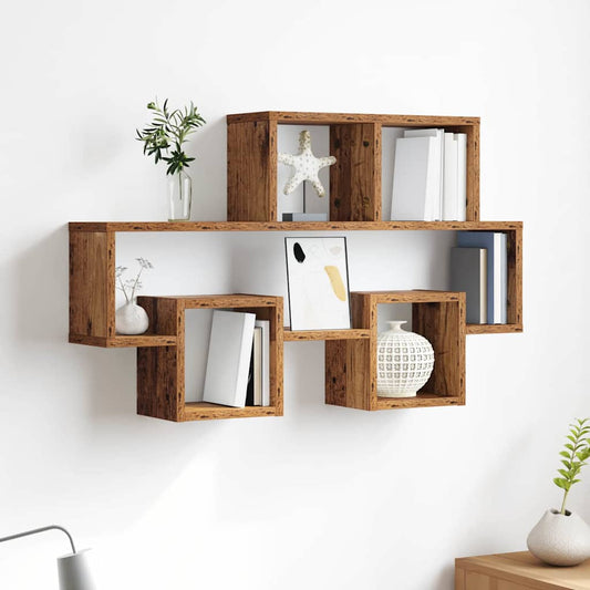 Wall Shelf Wall-Mounted Old wood 82 x 15 x 51 cm