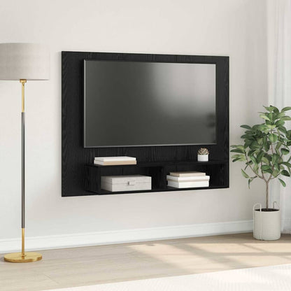 TV Cabinet Set Black Oak 120 x 23.5 x 90 cm Engineered Wood