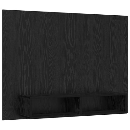 TV Cabinet Set Black Oak 120 x 23.5 x 90 cm Engineered Wood