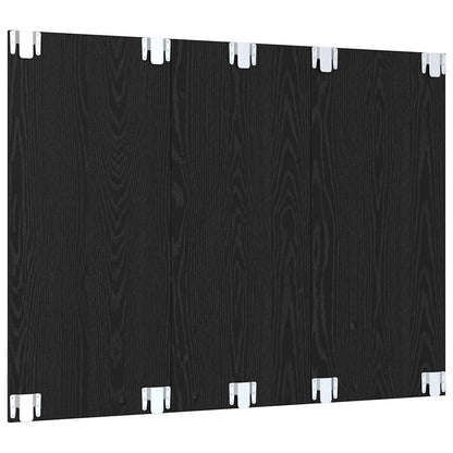 TV Cabinet Set Black Oak 120 x 23.5 x 90 cm Engineered Wood