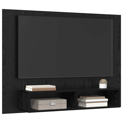 TV Cabinet Set Black Oak 120 x 23.5 x 90 cm Engineered Wood