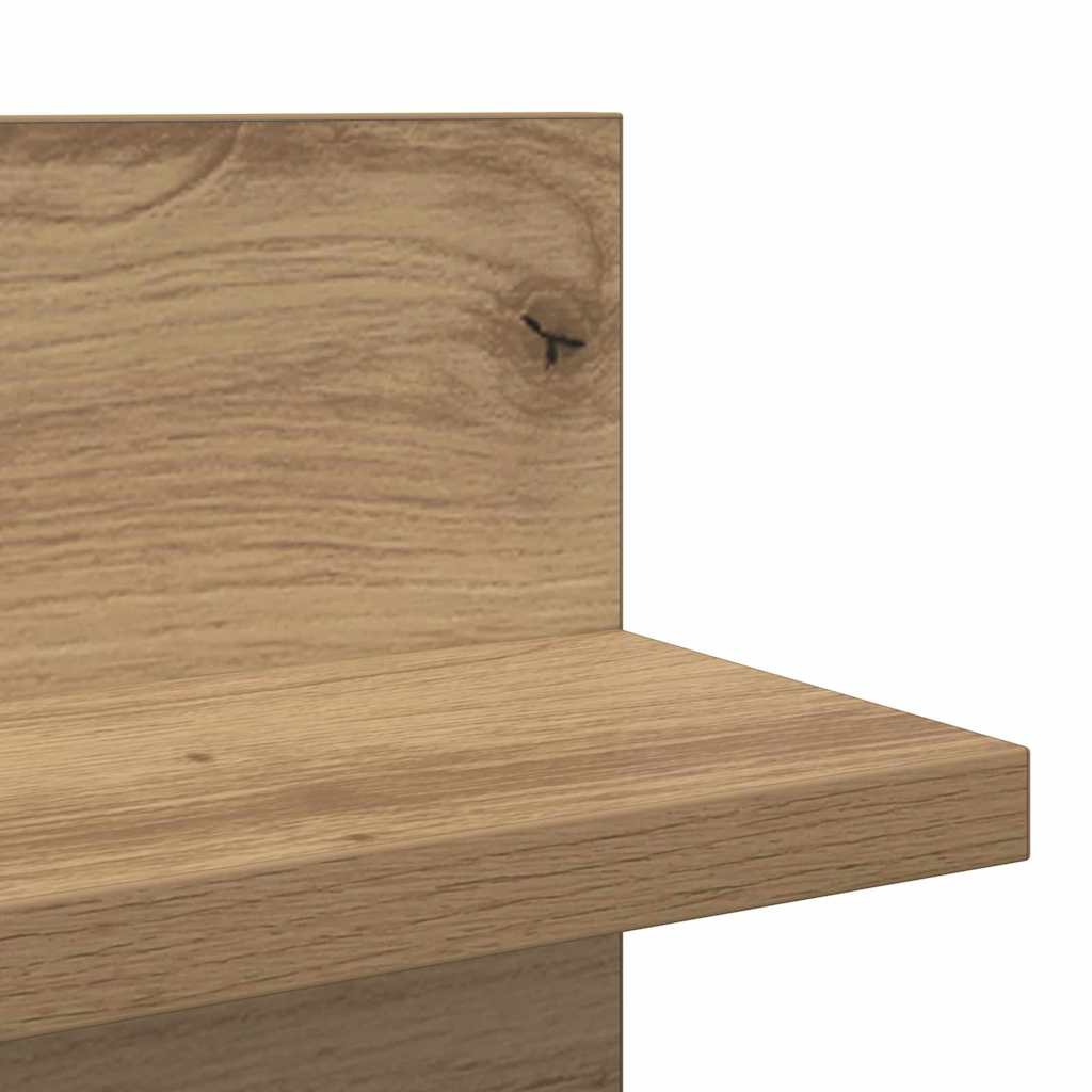 Wall Shelf Wall-Mounted 2 pcs Artisan Oak 80 x 11.5 x 18 cm