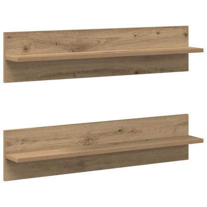 Wall Shelf Wall-Mounted 2 pcs Artisan Oak 80 x 11.5 x 18 cm