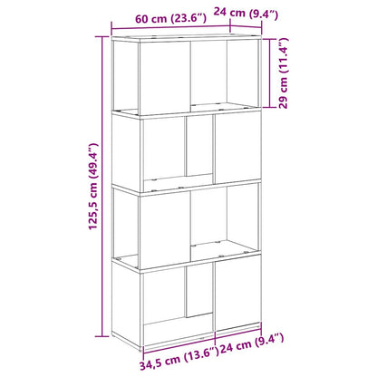 TV Cabinet Set 60 x 24 x 125.5 cm Brown Engineered Wood