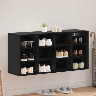 Shoe Cabinet Black oak 52.5 x 30 x 50 cm Engineered wood