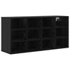 Shoe Cabinet Black oak 52.5 x 30 x 50 cm Engineered wood