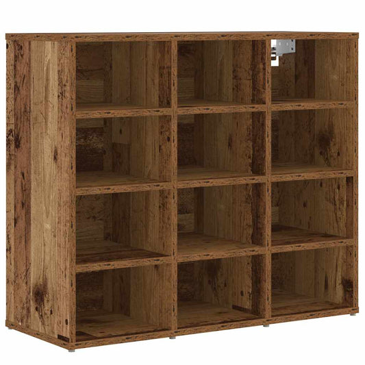 Shoe Cabinet 77.5 x 30 x 67 cm Engineered Wood Old Wood
