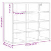Shoe Cabinet Black oak 52.5 x 30 x 50 cm Engineered wood