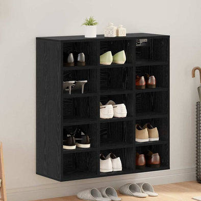 Shoe Cabinet Black oak 52.5 x 30 x 50 cm Engineered wood