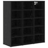 Shoe Cabinet Black oak 52.5 x 30 x 50 cm Engineered wood