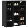 Shoe Cabinet Black oak 52.5 x 30 x 50 cm Engineered wood
