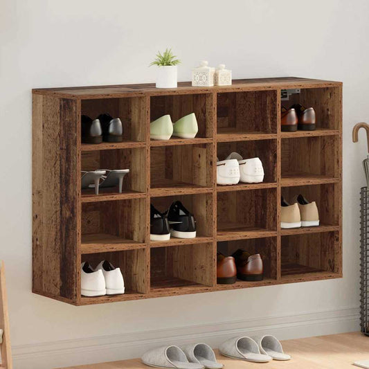 Shoe Cabinet 103 x 30 x 67 cm Engineered Wood Old Wood