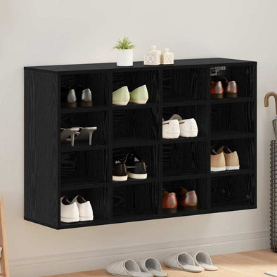 Shoe Cabinet Black oak 52.5 x 30 x 50 cm Engineered wood