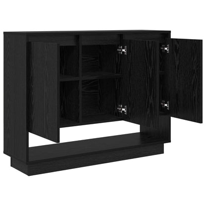 Sideboard Black Oak 97 x 29 x 75 cm Engineered Wood