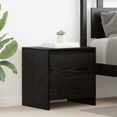 Bedside Cabinet Black oak Engineered wood