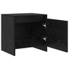 Bedside Cabinet Black oak Engineered wood