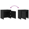Bedside Cabinet Black oak Engineered wood