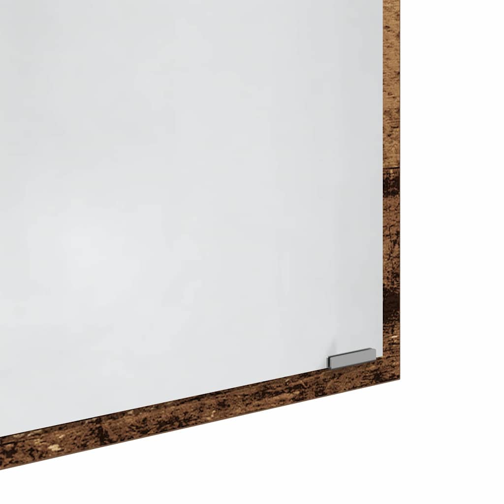 LED Bathroom Mirror Old Wood 40 x 37 x 8.5 cm Engineered Wood