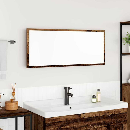 Mirror Old Wood 90 x 8.5 x 37 cm Engineered Wood